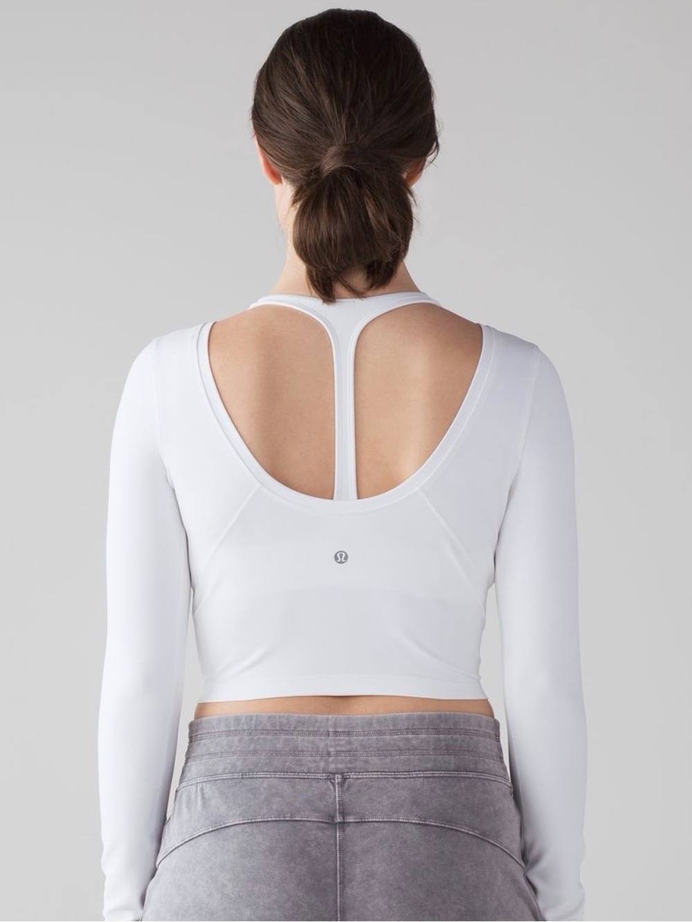 white Lululemon Align Long Sleeve Shirt